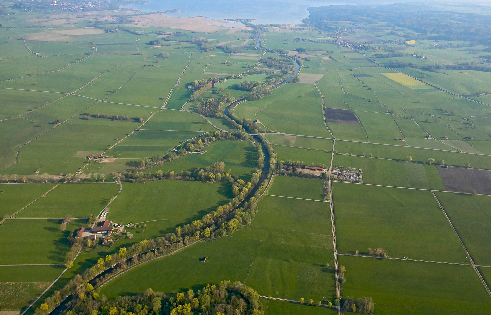 photo taken from a hot air balloon near Weilheim, Upper Bavaria